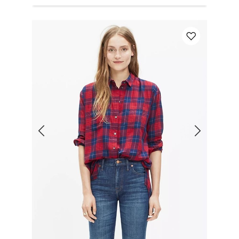 Madewell Oversized Boyshirt in Edina Plaid